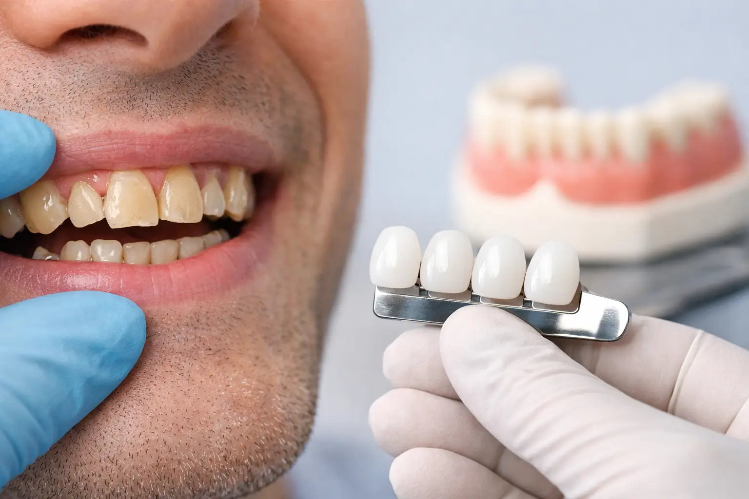 Come scegliere faccette per denti consumati